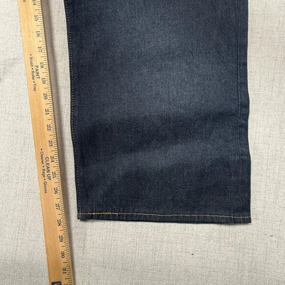 Levi's 501 Straight Leg Button Fly Blue Dark Wash Denim Size 48x30 NWT - Picture 7 of 12
